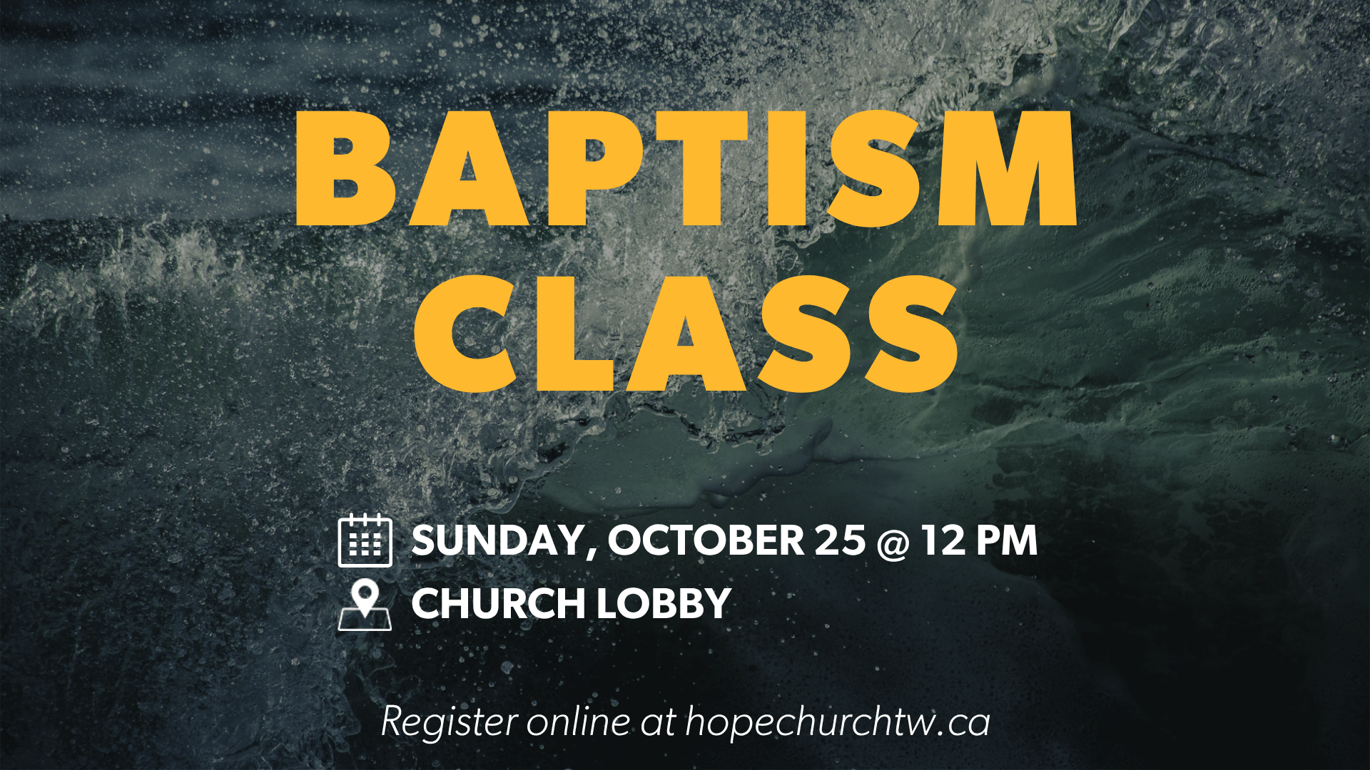 Baptism Class Promo - announcement